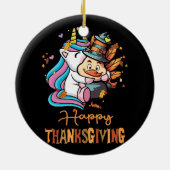 Décoration En Céramique Remerciements Unicorn Hugs Turquie Bon thanksgivin (Dos)