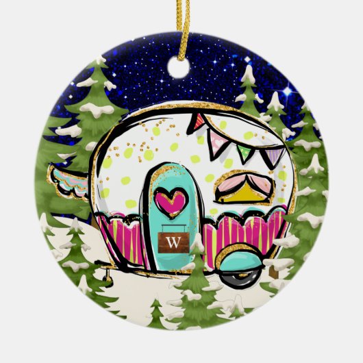 Décoration En Céramique Remorque avec panneau de porte (Devant)