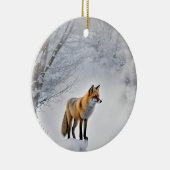 Décoration En Céramique Renard dans la faune de neige Beau Noël (Droite)