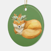 Décoration En Céramique Renard de Noël (Gauche)