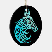 Décoration En Céramique Renard nordique d'hiver celtique (Droite)