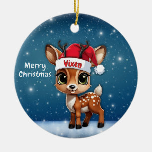 Décoration En Céramique Renarde Cerf, Faon, Biche, Renne🦌 🎄