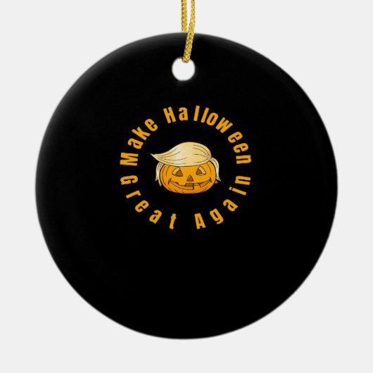 Décoration En Céramique Rendre Halloween grand à nouveau Trumpkin classiqu (Devant)