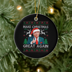 Décoration En Céramique Rendre Noël super à nouveau amusant Trump Noël