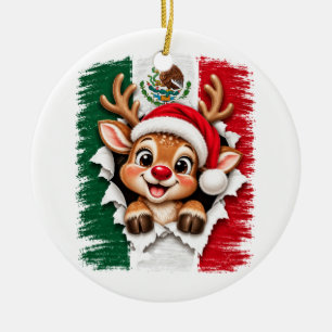 Décoration En Céramique Renneau de Noël mexicain