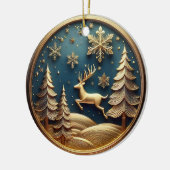 Décoration En Céramique Rennes, Arbres, Snowflakes, 🦌 cerfs 🎄 (Gauche)