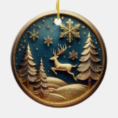 Décoration En Céramique Rennes, Arbres, Snowflakes, 🦌 cerfs 🎄 (Dos)