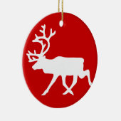 Décoration En Céramique Rennes blanches / Silhouette caribou (Droite)