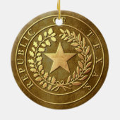 Décoration En Céramique République de joint du Texas (Dos)