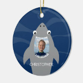 Décoration En Céramique Requin Drôle Avec Photo (Gauche)