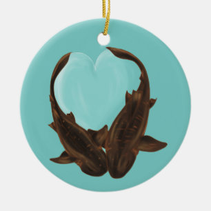 Décoration En Céramique Requins d'infirmière de caresse