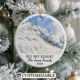 Décoration En Céramique Résort Big Sky personnalisé, Montana sur mesure
