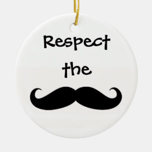 Décoration En Céramique Respectez l'ornement de moustache