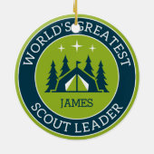 Décoration En Céramique Responsable scout personnalisé (Dos)