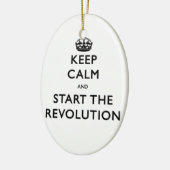 Décoration En Céramique Restez Calme Et Commencez La Révolution (Gauche)