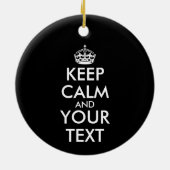 Décoration En Céramique Restez calme et continuez - Créez votre propre (Dos)