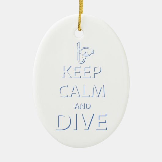 Décoration En Céramique Restez calme et plongez (Devant)