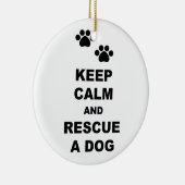 Décoration En Céramique Restez calme et Secourez un chien (Droite)