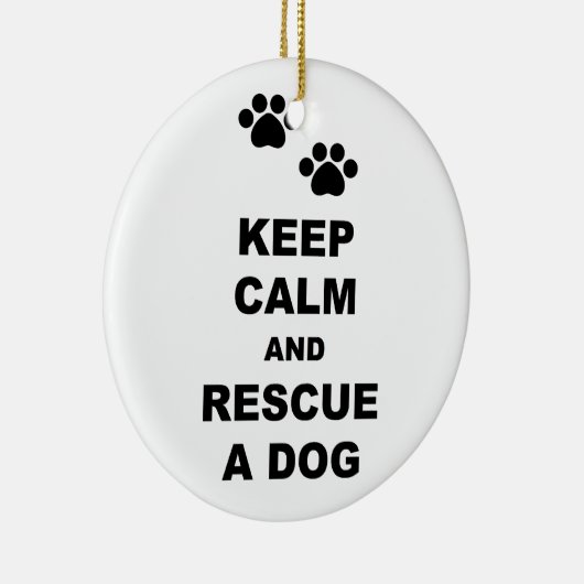 Décoration En Céramique Restez calme et Secourez un chien (Droite)