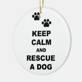 Décoration En Céramique Restez calme et Secourez un chien (Gauche)