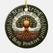 Décoration En Céramique Restez Forts, Restez Positifs (Dos)