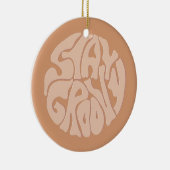 Décoration En Céramique Restez Super Retro Beige (Droite)