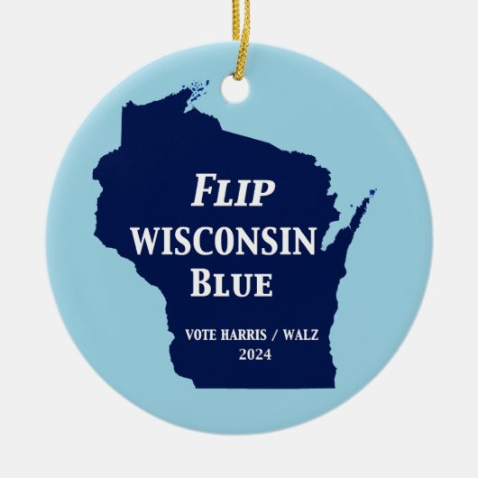 Décoration En Céramique Retourner Wisconsin Blue en 2024 (Devant)