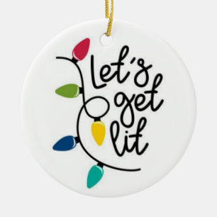 DÉCORATION EN CÉRAMIQUE RETOURNONS-NOUS À NOËL LIT/MERRY