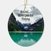 Décoration En Céramique Retraité...Plus de temps pour la pêche (Gauche)