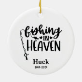 Décoration En Céramique Retriever personnalisé sur un Dock Dog Memorial (Dos)