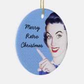 Décoration En Céramique Rétro 1950 Pointing Woman (Droite)