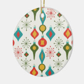 Décoration En Céramique Retro 1950s Baubles Pattern Christmas Decor (Gauche)