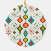 Décoration En Céramique Retro 1950s Baubles Pattern Christmas Decor (Dos)