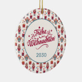 Décoration En Céramique Retro Frohe Weihnachten (Droite)