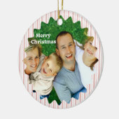 Décoration En Céramique Retro Red Christmas Party Striped (Gauche)