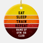Décoration En Céramique Retro Sunset Gym Trainer Entraîneur Manger Sleep R (Dos)