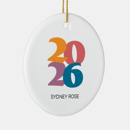 Décoration En Céramique Retro Vibes Graduation Class de 2025 (Droite)