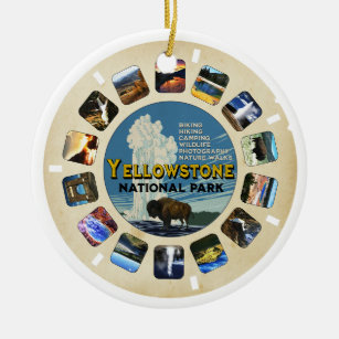 Décoration En Céramique Rétro Vintage Parc national de Yellowstone Souveni
