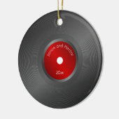 Décoration En Céramique Rétro Vinyl Record Noël (Gauche)