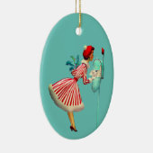 Décoration En Céramique Retro Woman Checking Mail (Droite)