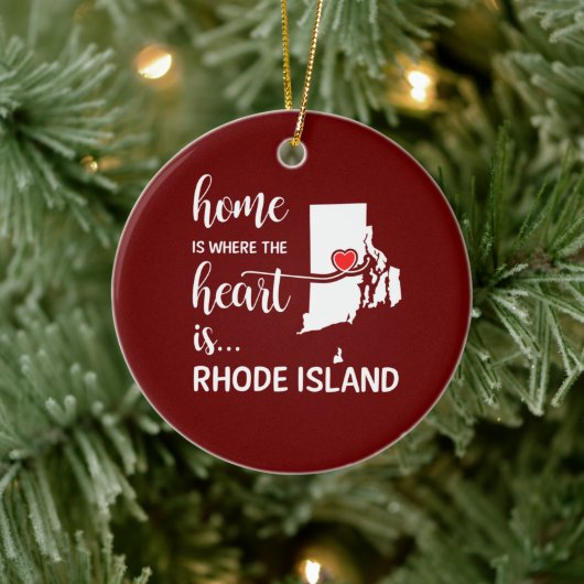 Décoration En Céramique Rhode Island home est le coeur (Arbre)