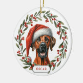 Décoration En Céramique Rhodesian Ridgeback Dog Ceramic Circle Ornament (Gauche)