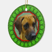 Décoration En Céramique Rhodesian Ridgeback Howliday heureux (Gauche)