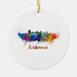 Décoration En Céramique Richmond skyline in watercolor