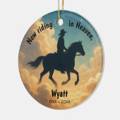 Décoration En Céramique Riding in Heaven Personalized Christmas Ornament (Gauche)