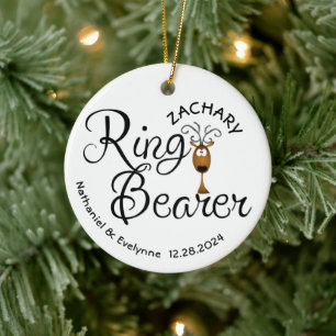 Décoration En Céramique Ring Bearer Reindeer Noël