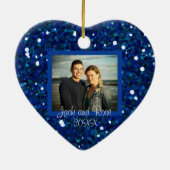 Décoration En Céramique RMS Titanic Glittering Blue Sea Nom photo Date (Dos)