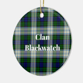 Décoration En Céramique Robe Clan Blackwatch Tartan moderne (Gauche)