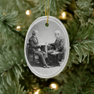 Décoration En Céramique Robert E. Lee et Joseph E. Johnston