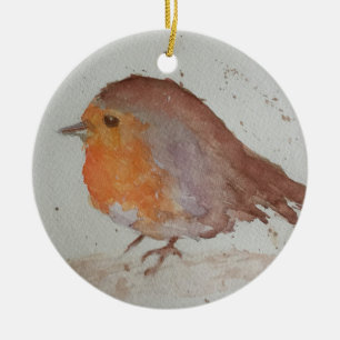 Décoration En Céramique Robin pour aquarelle